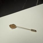 Signed Avon Faux Pearl Cameo Gold Tone Lapel Stick Pin Photo 6