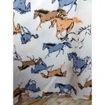 Modcloth Horse Print Dress 2X White Neck Tie Flutter Sleeve Downhome Darling NWT Photo 7