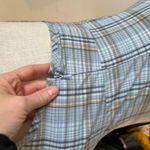 Old Navy Vintage Y2K  Cotton Stretch Blue Plaid Print Mini Dress Size 10 Photo 2