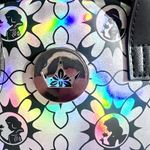 Disney 100 Years Silver Holographic Double Handle Bag Classic Princess Print Photo 5