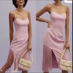 Dress the Population ANTHROPOLOGIE Rory Side-Fringe Midi Dress purple sz M Photo 1