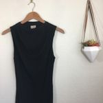 Haute Hippie  black asymmetric draped zipper dress Photo 3