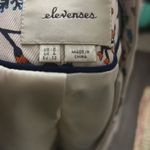 Elevenses Anthropologie  Color Block Floral Cropped Open Front Jacket 0 Dopamine Photo 8