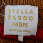 Stella Pardo Paris Talia Crochet Striped Open Knit Flared Pointelle Skirt Sz S Brown Photo 6