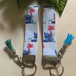 Stitch Summer Beach Print Keychain Wristlet (price for 1) White Photo 1