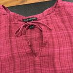 Eileen Fisher  Top Womens XXS Pink Organic Linen Boxy Fit Oversized *Flaw-stain* Photo 2