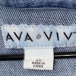 Ava & Viv  WO SIZE 2X JEAN JACKET APPROX LENGTH 26” CHEST 25” SIDE TO SIDE Photo 2