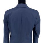 J. Crew Womens Cotton Blend Notch Lapel Long Sleeves Blazer Navy Blue Size 6 Photo 4