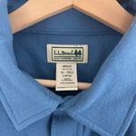 L.L.Bean VTG Mens Blue Cotton Flannel Chamois Outdoor Hunting Button Down Shirt Photo 3