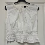 J.Crew Hyacinth Top In Cotton Poplin in White, Size Medium Photo 3