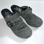 Dansko  Nadine Womens Studded Suede Clogs Heeled Slip On Shoes Gray Size 40 9.5 Photo 3