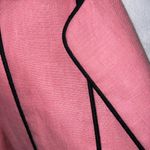 Vintage Giancarlo Ferrari Pink Lined Linen Jacket with Black Piping (8) EUC Photo 2