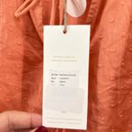 Cleobella NEW NWT  Phoenix Oversized Cotton Top XS Coral Orange Swiss Dot‎ Ruffle Photo 9