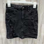 Windsor  Black Denim Distressed Mini Skirt Stretchy Womens Size Small Photo 0