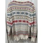 Susan Bristol Fair Isle Knit Cardigan Sweater Multi Color Floral Motif Women's M Photo 8