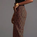 Maeve Anthropologie Pants The Collette Cropped Wide Leg Ponte Floral Geometric Photo 0