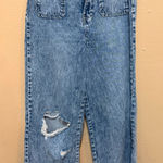 Indigo Rein Women's Blue Acid Wash Distressed Wide Leg Jeans Size 7 W27 L31 Photo 0