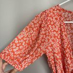 Urban Outfitters Taylor Floral Orange Tie Front Romper (XS) Photo 5