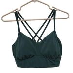 All In Motion  Strappy Green Minimal Sports Bra Removable Pads Size Medium Photo 0