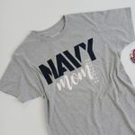 American Pride Navy Mom T Shirt Size Medium Gray Photo 1