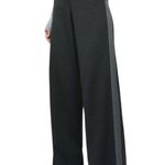 Alice + Olivia NWT  Mal Pants Mid Rise Side Stripe Gray Straight Leg Trousers 0 Photo 1