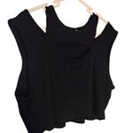 H&M Womens Sleeveless Ribbed Jersey Double-layered Cropped Top Black Size XXL Photo 1