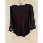 Fortune + Ivy  Stitch Fix Top Peasant Popover Bell Sleeve Blouse Top Black XS NEW Photo 3