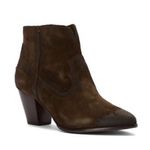 Frye Renee Seam Suede Short Boot in Brown Size 10 Photo 0