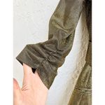 ZARA 3/4 Sleeve Wrap Belt Metallic Blazer Mini Dress Gold-green Women's Small Photo 3