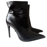 ZARA  Rhinestone Trim Elegant Black Pointed Toe Women's Ankle Boots Photo 1