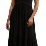 POL Sweet Summertime Relaxed Fit Washed Black Midi Dress Photo 0