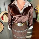 Y2K Faux Crushed Silk Chocolate Large Brown Photo 1