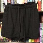 CeCe  Black High Waist Paper Bag Shorts S Photo 1