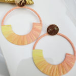 Free People New!  FP Raffia Wrapped Earrings Photo 0
