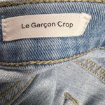 Frame Denim Le Garçon Crop Jeans Light Wash Distressed Knees Raw Hem Size 30 Photo 6