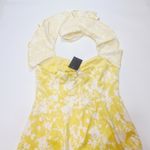 Michael Costello  x REVOLVE Sabrina Mini Dress in Yellow & White Large Photo 9