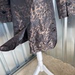 Ellen Tracy Y2K  Leopard Animal Print Lined Trench Rain Coat XS Photo 8