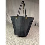 Jones New York Women's Black Quilted Tote Handbag Gold Hardware Photo 2