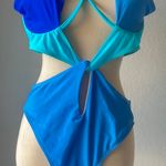 Women's L Blue Halter One Photo 2