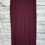 Michael Kors  MK Logo Belt Wide Leg Trouser Pants Maroon 16 NWT Photo 0