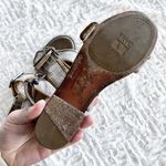 Frye Phillip Buckles Slate Cotton Twill Slingback Sandal Photo 6