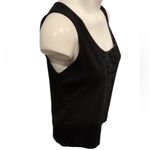 Eileen Fisher Eileen Fisher black tank top ruffle neckline size small Photo 4