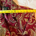 VTG ELLC Luxurious Red and Gold Patterned Blazer size XL Photo 7