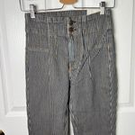 Free People  Jayde Railroad Flare Jeans - Train Car Stripe 25 Photo 3