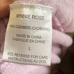 Minnie Rose  Soft Blush almost lavender knit cashmere open cardigan size large Photo 4