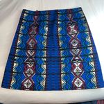 J.Crew High Waisted Pattern Blue Mini Skirt Photo 4
