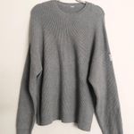 Alo Yoga Domain Rib Knit Crew Sweater Athletic Heather Grey M Photo 3