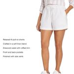 Gap NWT Women's White Linen Pull-On Shorts - Size: Large Photo 10