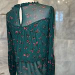 Eyeshadow  Ruffle Long Sleeve Blouse Green Floral Print Blouse Size XS NWT Photo 6