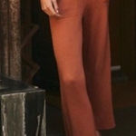 Free People Picnic Sweater Ribbed Flare Lounge Pant Terra Cotta- Size Medium Photo 0